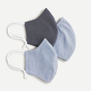 NIP Chambray Blue Fabric Facemasks - Package of 3 Rt $24